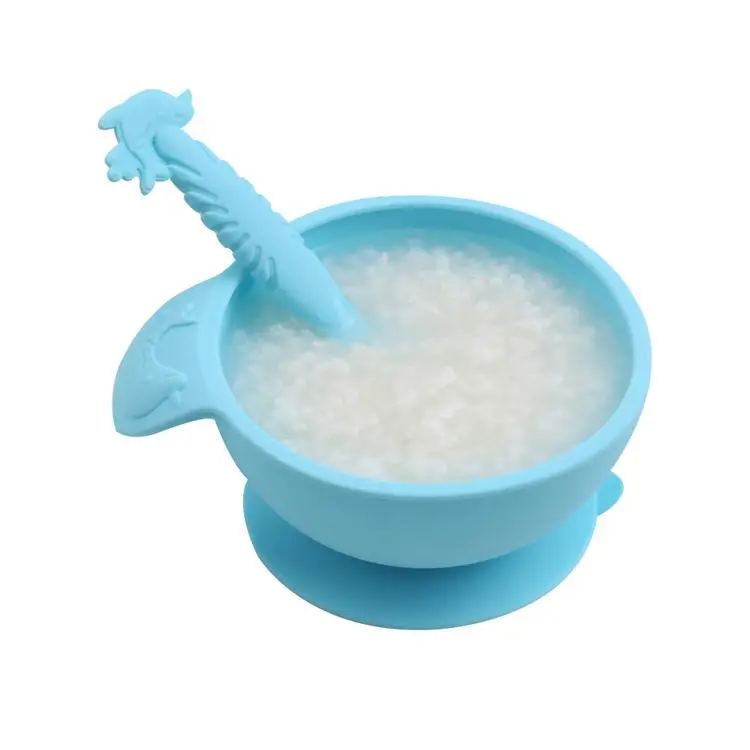 Modern Novel Design Low Price Silicon Bowl Baby With Spoon
