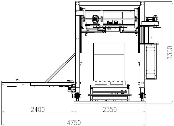 
Automatic pallet strapping machine with integrated stretch wrapper 
