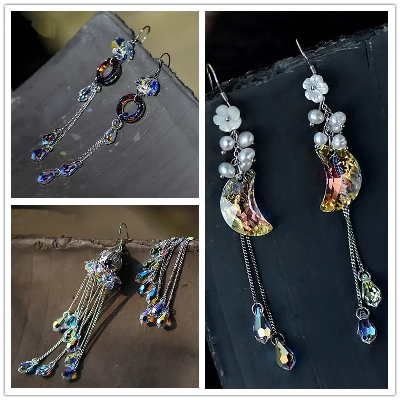 Best Sell Crystal Tear Drop Shape Beads Glass Beads  Loose Spacer Round Beads For Jewelry Making DIY multiple  Colors