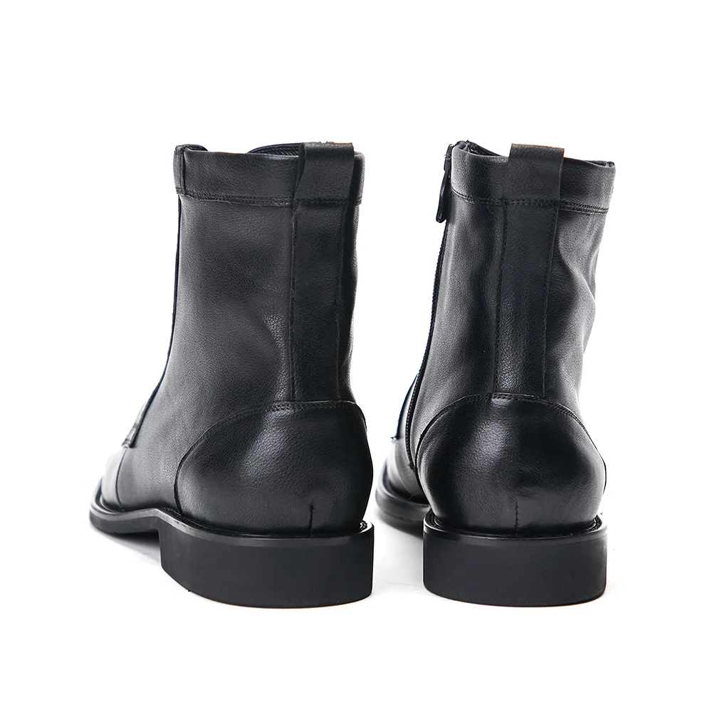 
2020 European style party casual handmade pointed toe genuine leather mens boots italian dress shoes for men 