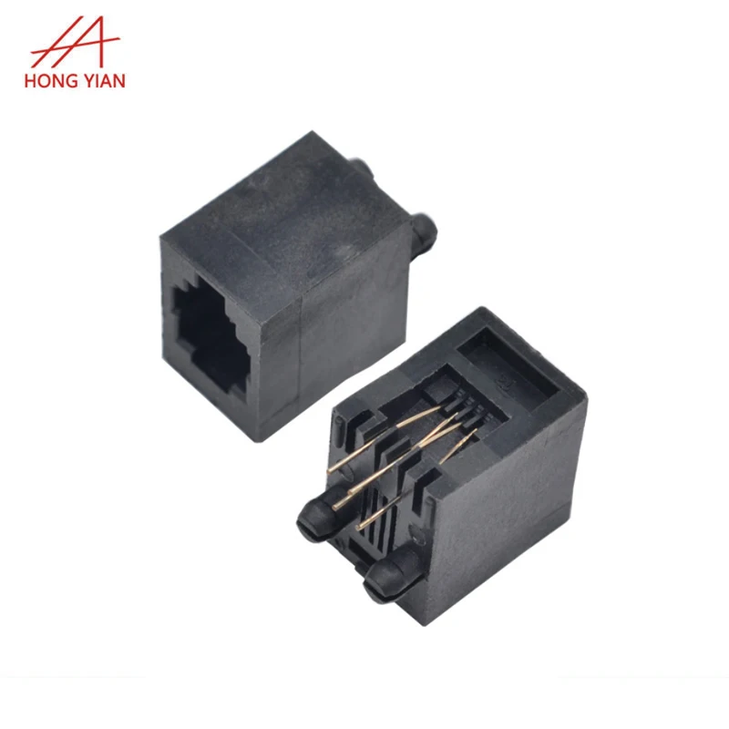Plastic Shell Female Connector RJ45 Modular Jack 6p6c Network Port Socket RJ11 Socket Adapter