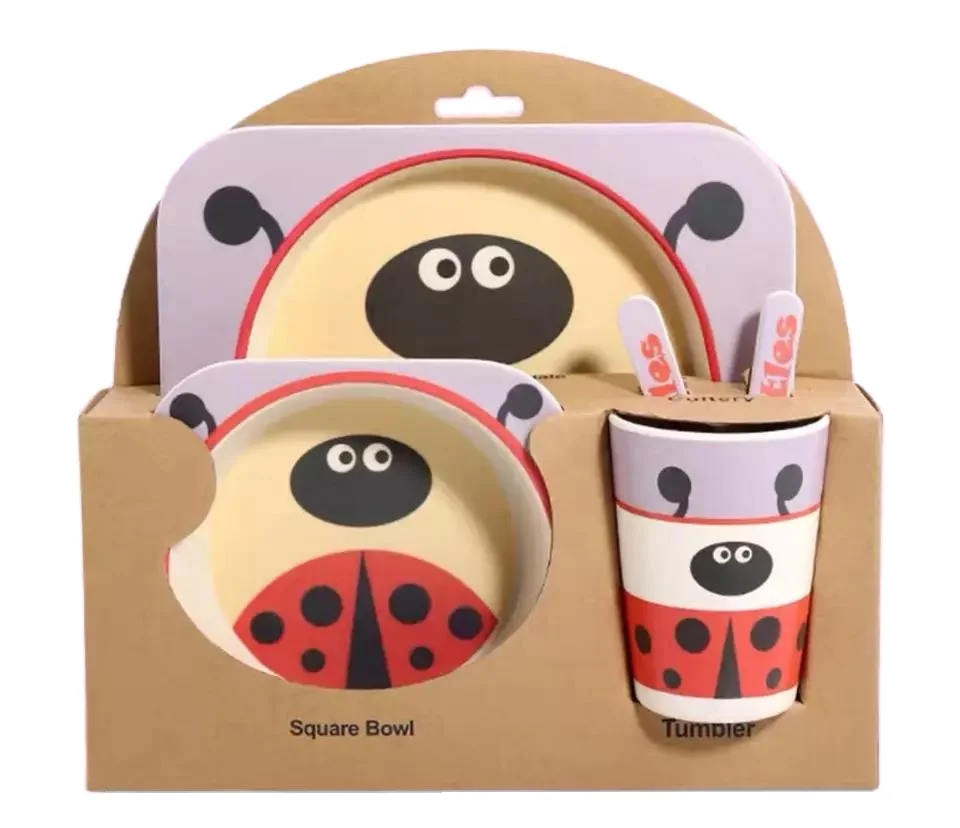 2023 aohea New Arrivals Bpa Free Eco-Friendly Newborn Food Grade Dining Tableware Bowl Spoon Baby Feeding Set