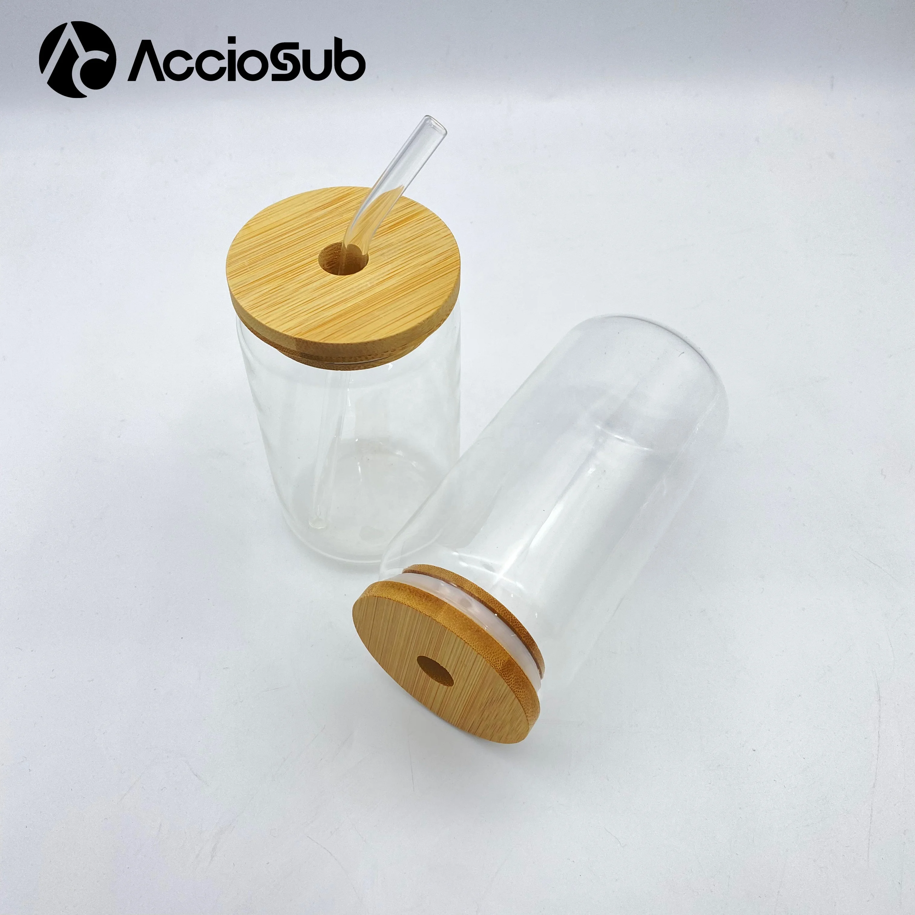 New Arrival 12oz Libbey Glass Beer Can Cups Clear Mugs With Lid And Straw Custom Ice Coffee Glass Tumbler Sublimation Glass Jar