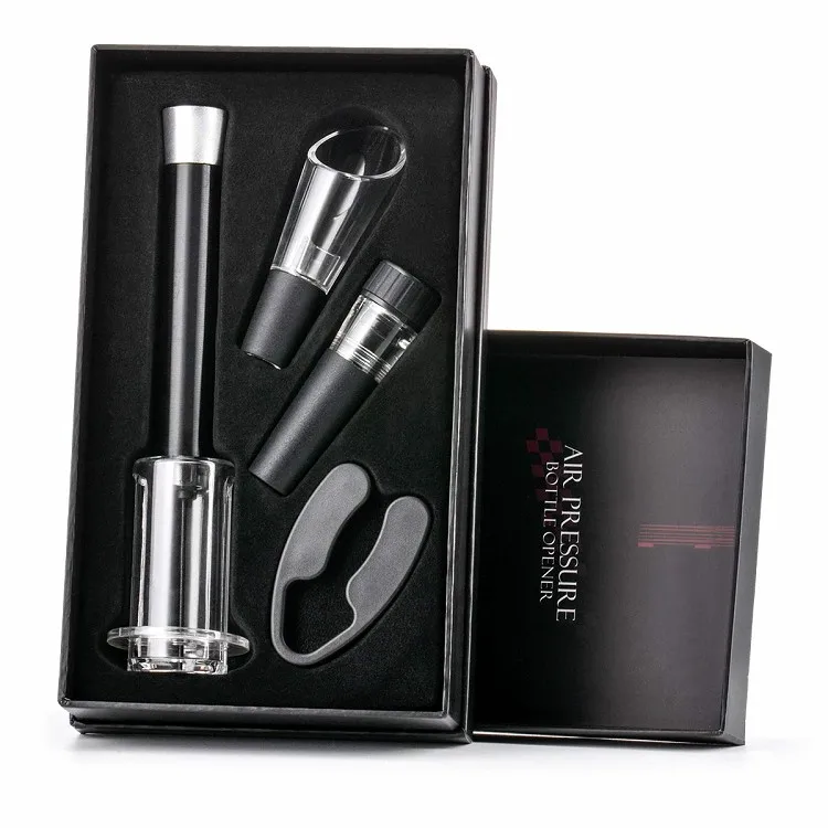 Best Seller Kitchen Gadget Wine  Corkscrew Air Pressure Pump Wine Opener Set with Gift Box