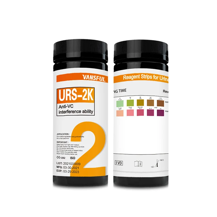 Clinical Analytical Instruments URS-2K Urinalysis Strips for test Glucose and Ketone Diagnostic Urine Strip