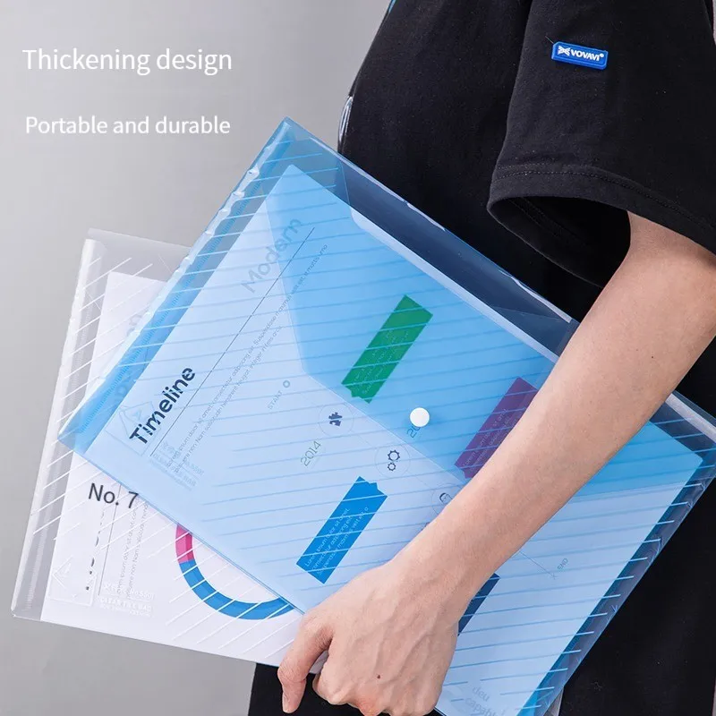 Deli 5501B Folder A4 Power Clip Office Classification Mass Merchandise Folder Exam Paper Folder Summarize and organize high quality