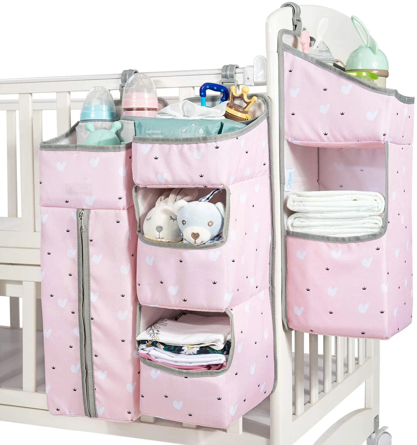 3-in-1 Hanging Diaper Storage Organizer Nursery Organizer Baby Diaper Caddy
