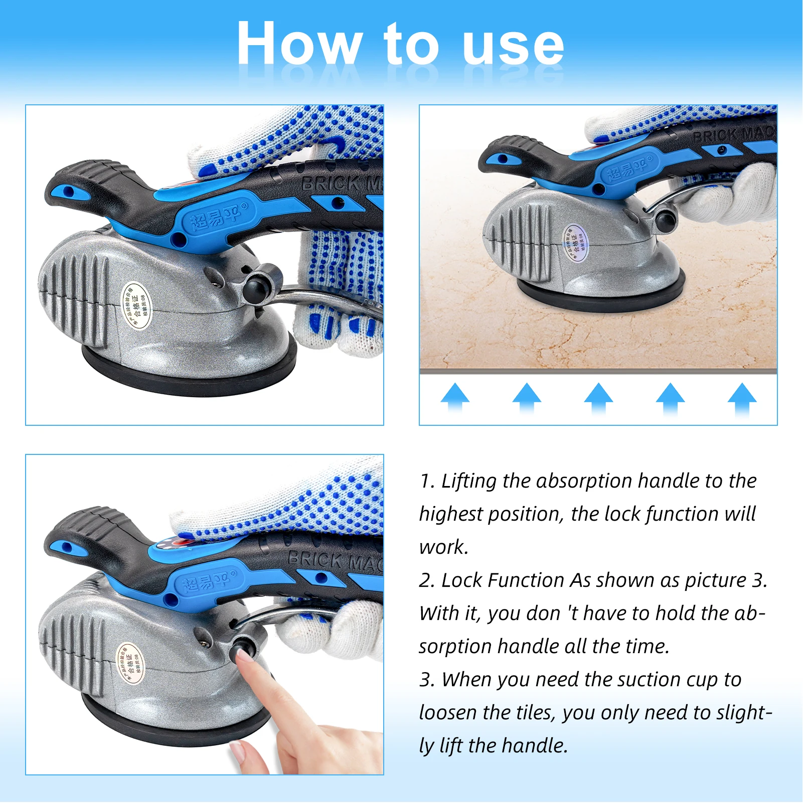 Electric Leveling Tiler Tile Professional Tiling Tool Machine Vibrator Suction Cup Tile Vibrator Floor Plaster Laying Machine