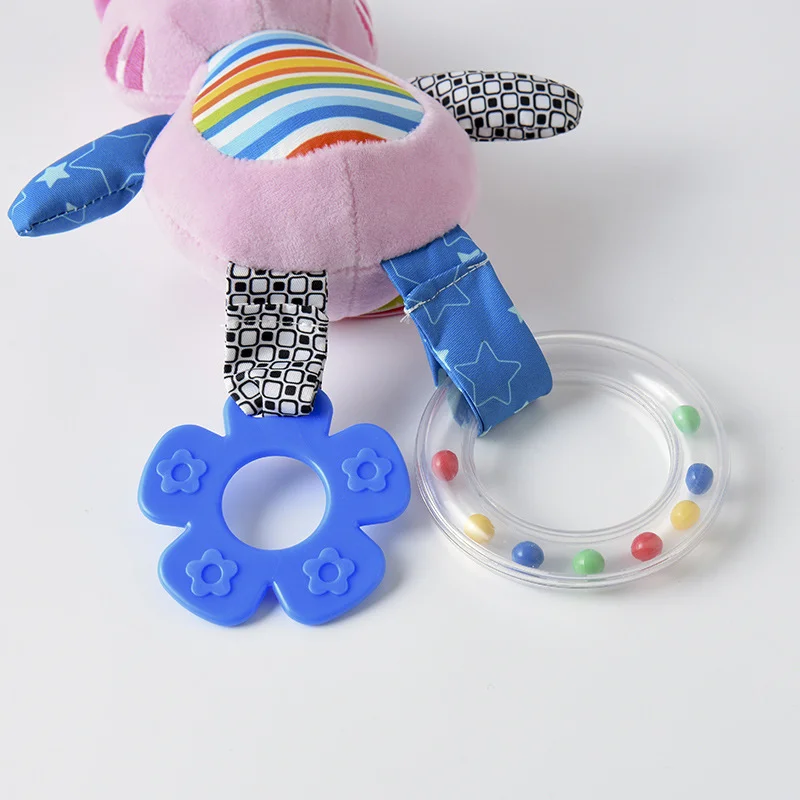 Hanging plush rattle toy animals baby plush design your own custom soft toy small plush toys human plush mini baby dolls