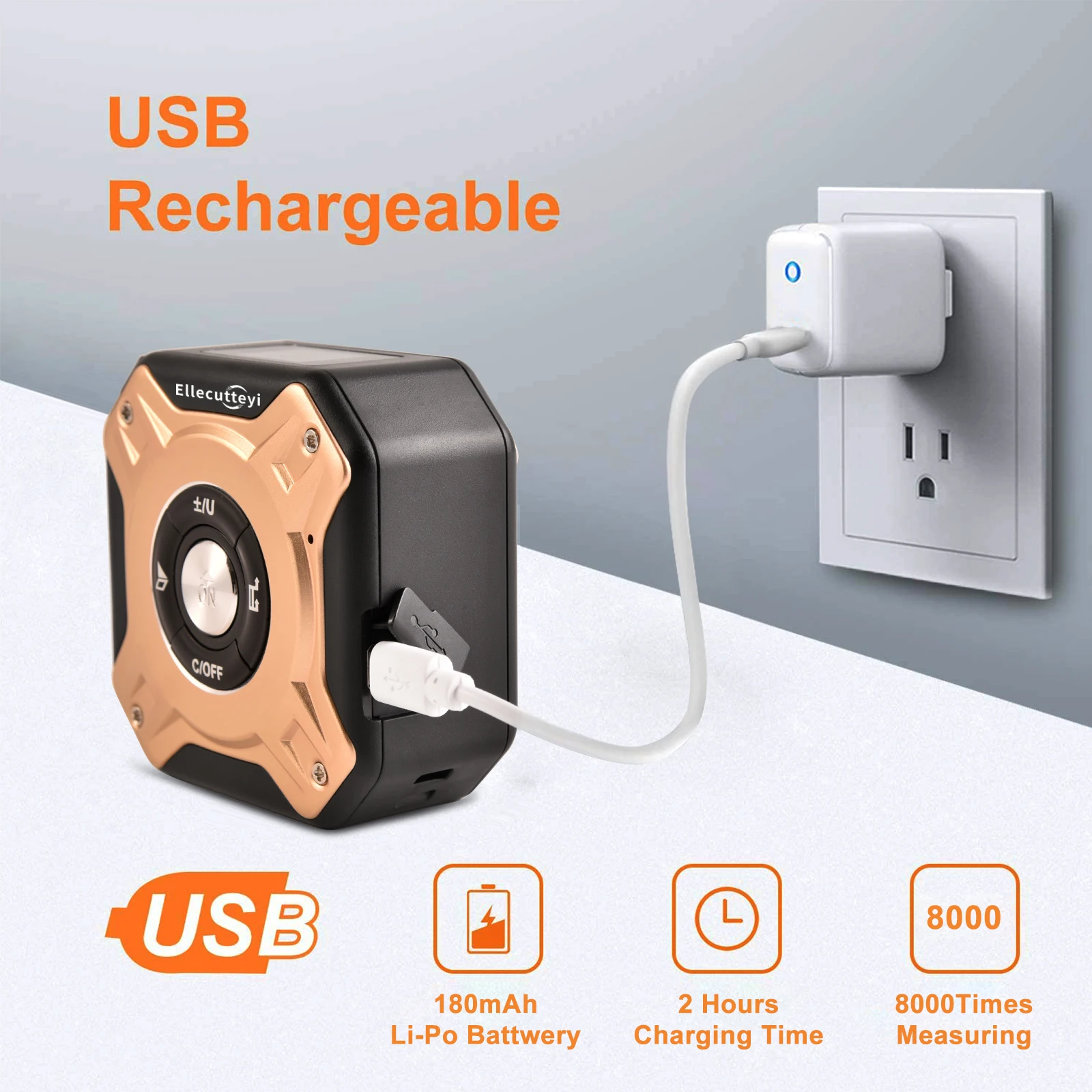 40M Household digital laser measuring tape distance meter 3 in 1 body digital measuring tape laser distance meter tape measure