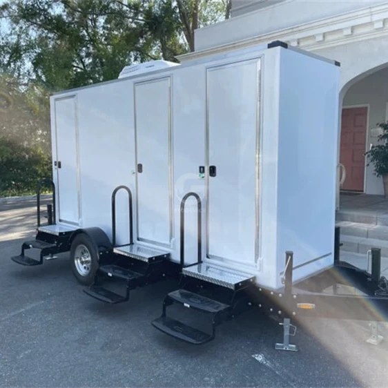 Brand new mobile toilet luxury customization built rest room high quality VIP mobile restroom trailer