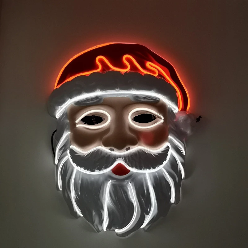 Mask EL Flashing Xmas Christmas father Performance mask So many color AA Battery house driver Christmas mask for  Xmas Christmas