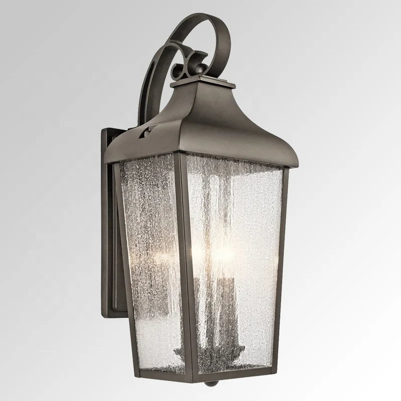 Modern Waterproof Hotel Outdoor Wall LAMP Aluminum Glass Shade VILLAS Garden Simple Bronze Incandescent Bulbs