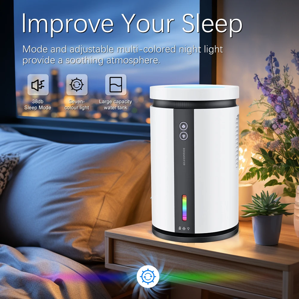 Haijieer Dual Semiconductor Peltier Dehumidifying Dryer Rotary Hanging Wardrobe Air Purifier Home Moisture Absorber Dehumidifier