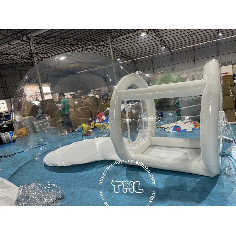 Outdoor  kids party jumping castle transparent dome house balloon decoration inflatable bubble tent for single tunnel