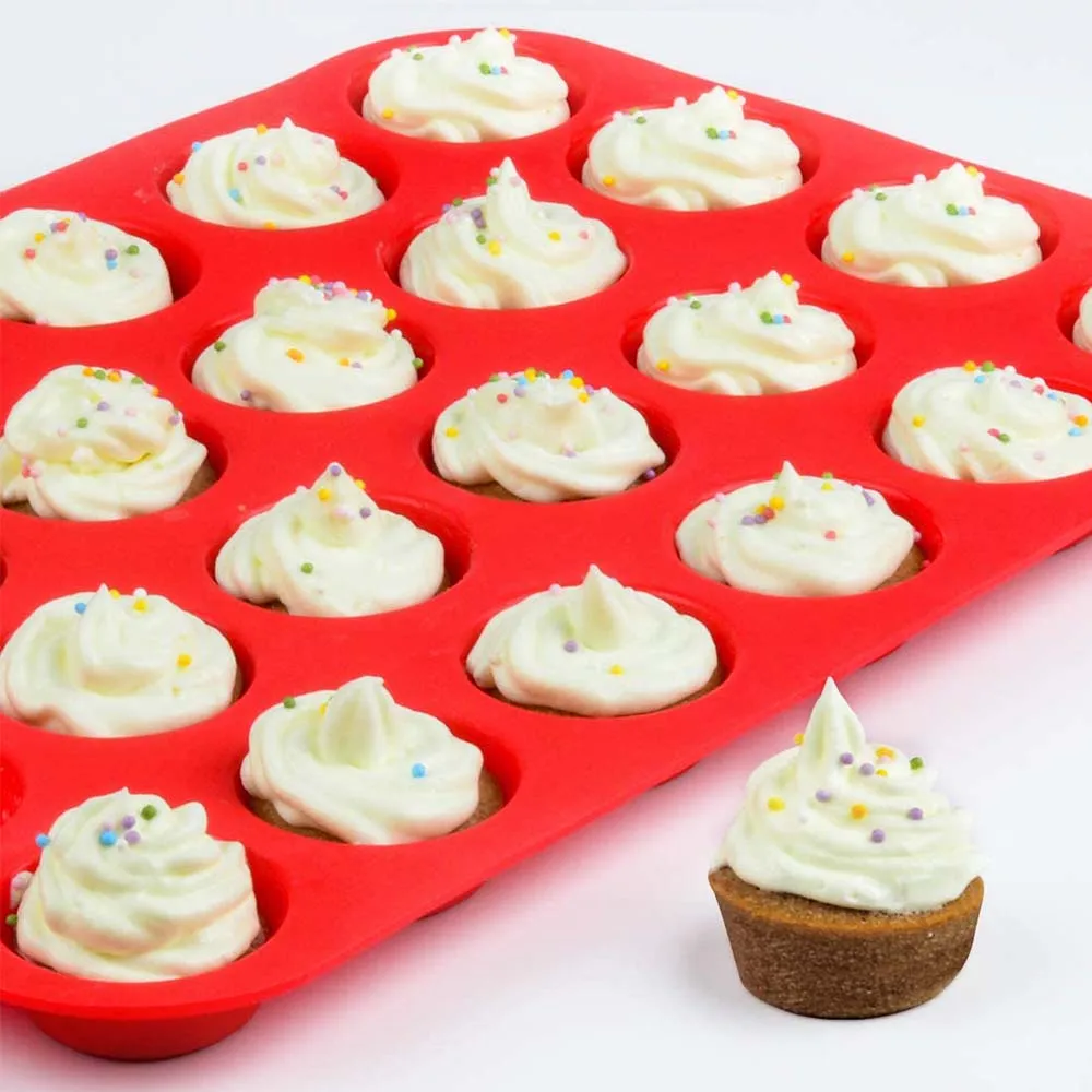 Factory wholesale silicone muffin pans for baking mini