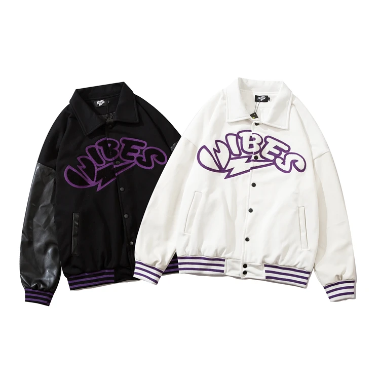 European and American new products men and women towel embroidery letters couple windbreaker autumn and winter jacket