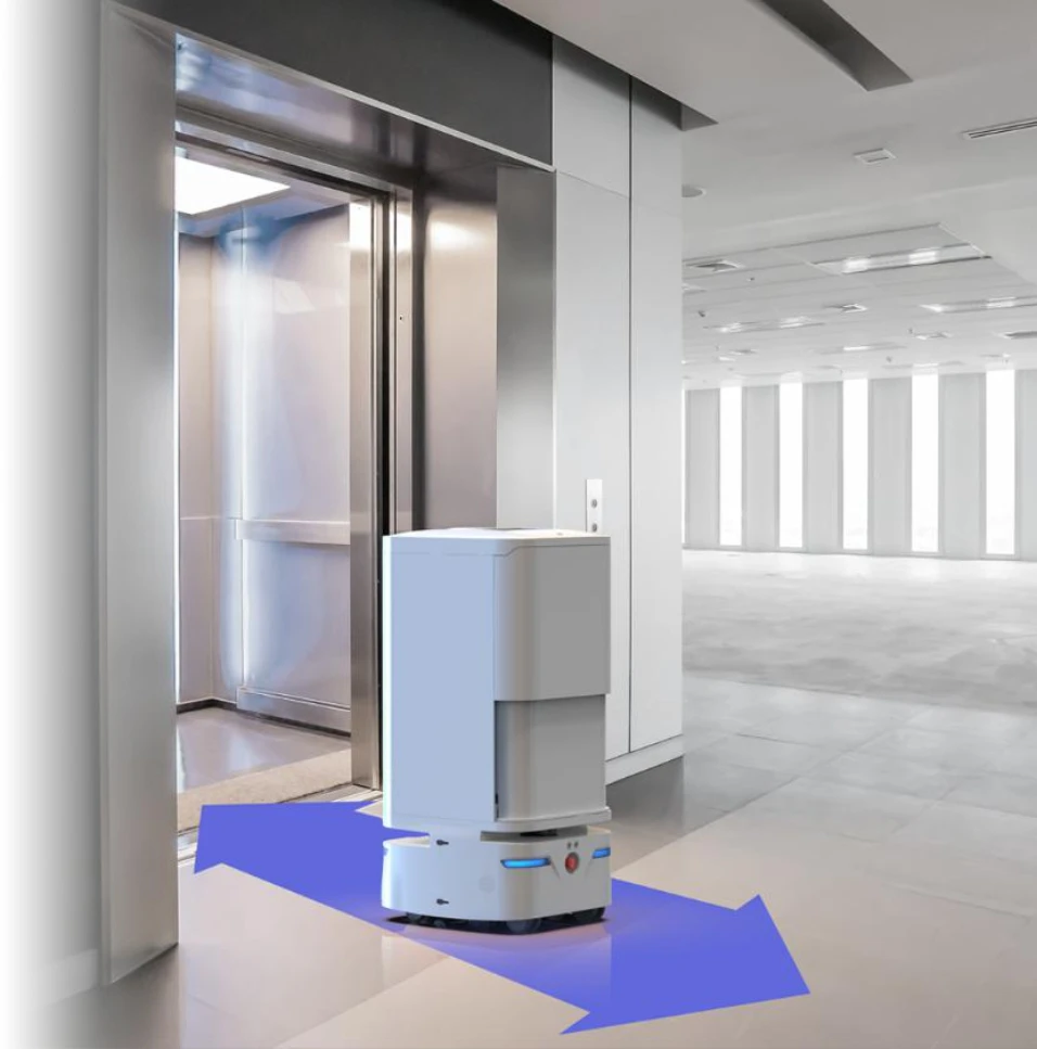 Robot Waiter Intelligent hotel hospital delivery robot with UVC disinfection double-layer elevator control room call waiter ro