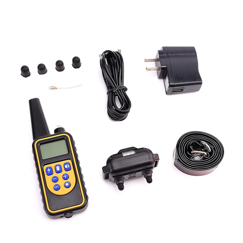 Dog Shock Collar with Remote Dog Training Electric Collar Waterproof Rechargeable 1640ft Dog Shock Collar with LED Light Beep