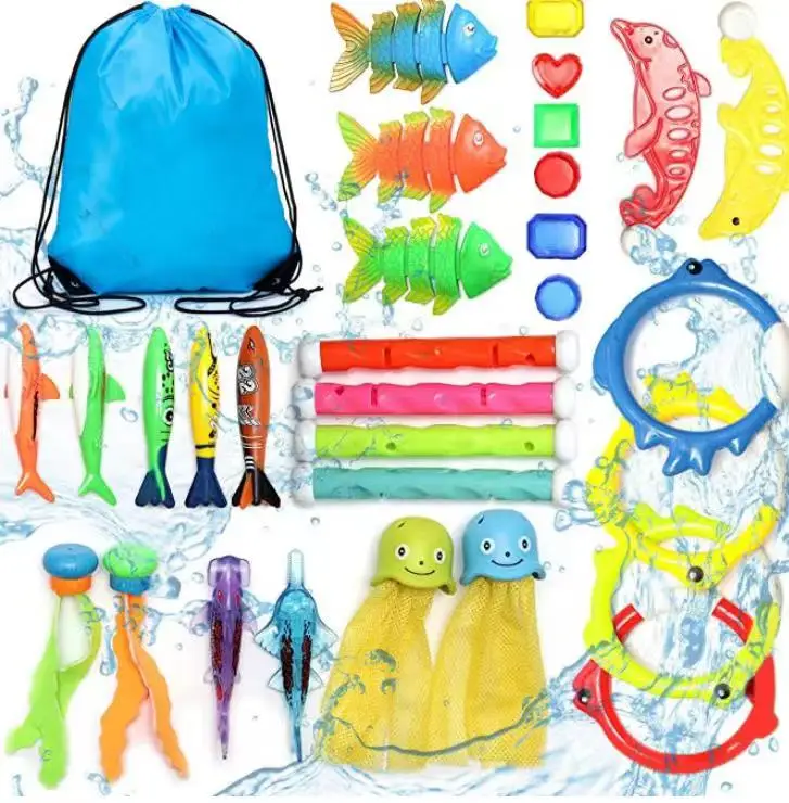 China Factory Toys Summer Water Underwater Swim Training Diving Toy Mini PVC Octopus Fish Pool Game Toy