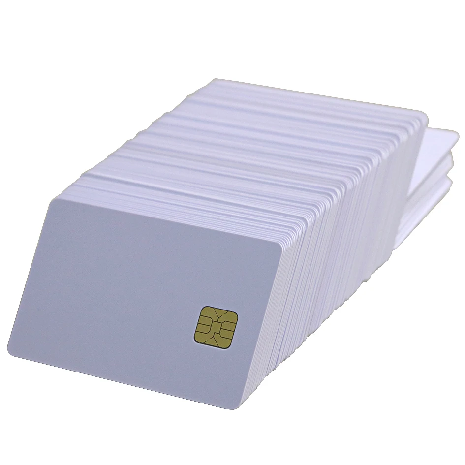 White PVC Contact IC ID S50 S70 F08 Printable Blank Smart Chip Cards