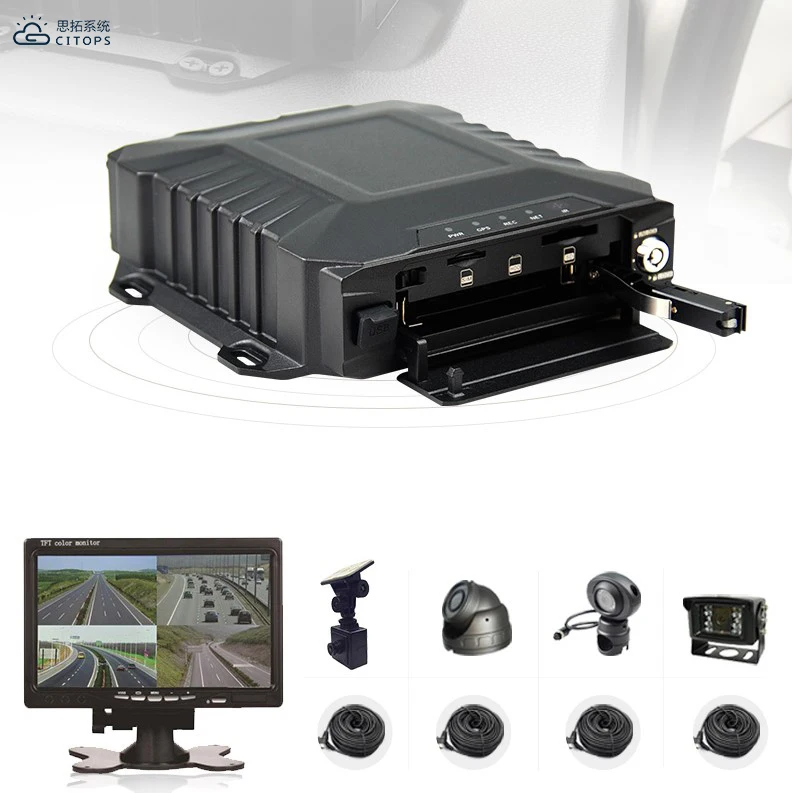 8CH HDD mdvr 3g 4g gps wifi H.265  school bus mobile dvr car mdvr 4ch 8ch 4g / gps / wifi 4 cams for vehicle