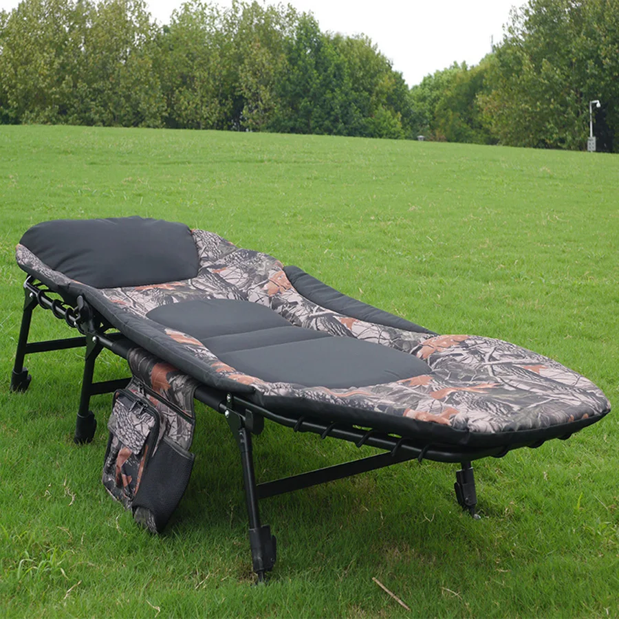 Spring Limited New Outdoor and Indoor Sleep Carp Fishing Folding Bed Chair with 6 Legs