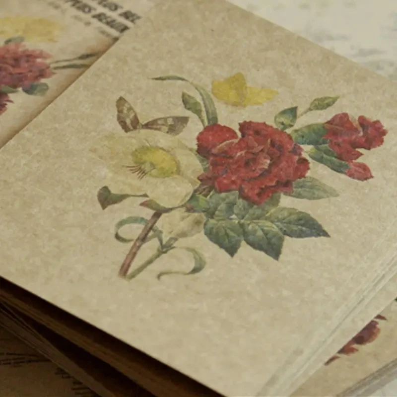 Vintage Rose Kraft Postcards - Add a Touch of Elegance to Your Greetings!