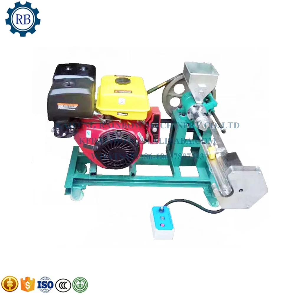 small rice puffed corn puff puffs flakes snack extruder making machine with cutter