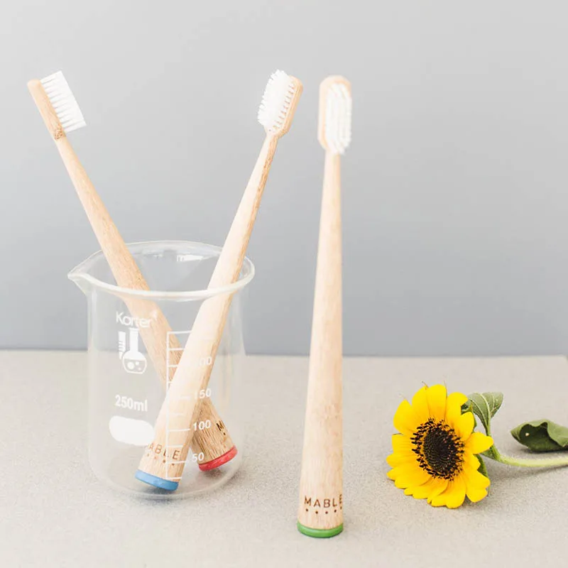 Прямая продажа с завода, горячая Распродажа Amazon, круглая ручка, Бамбуковая зубная щетка, цветная бамбуковая зубная щетка для отеля