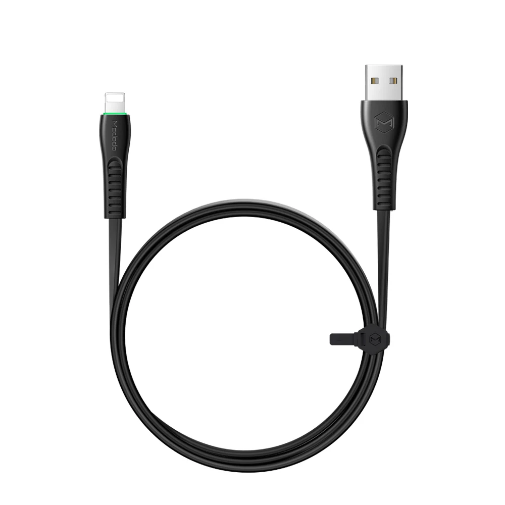 Mcdodo 4ft/6ft Black White Round Nylon Made Light-ning USB Charging Cable for iphone XS XR