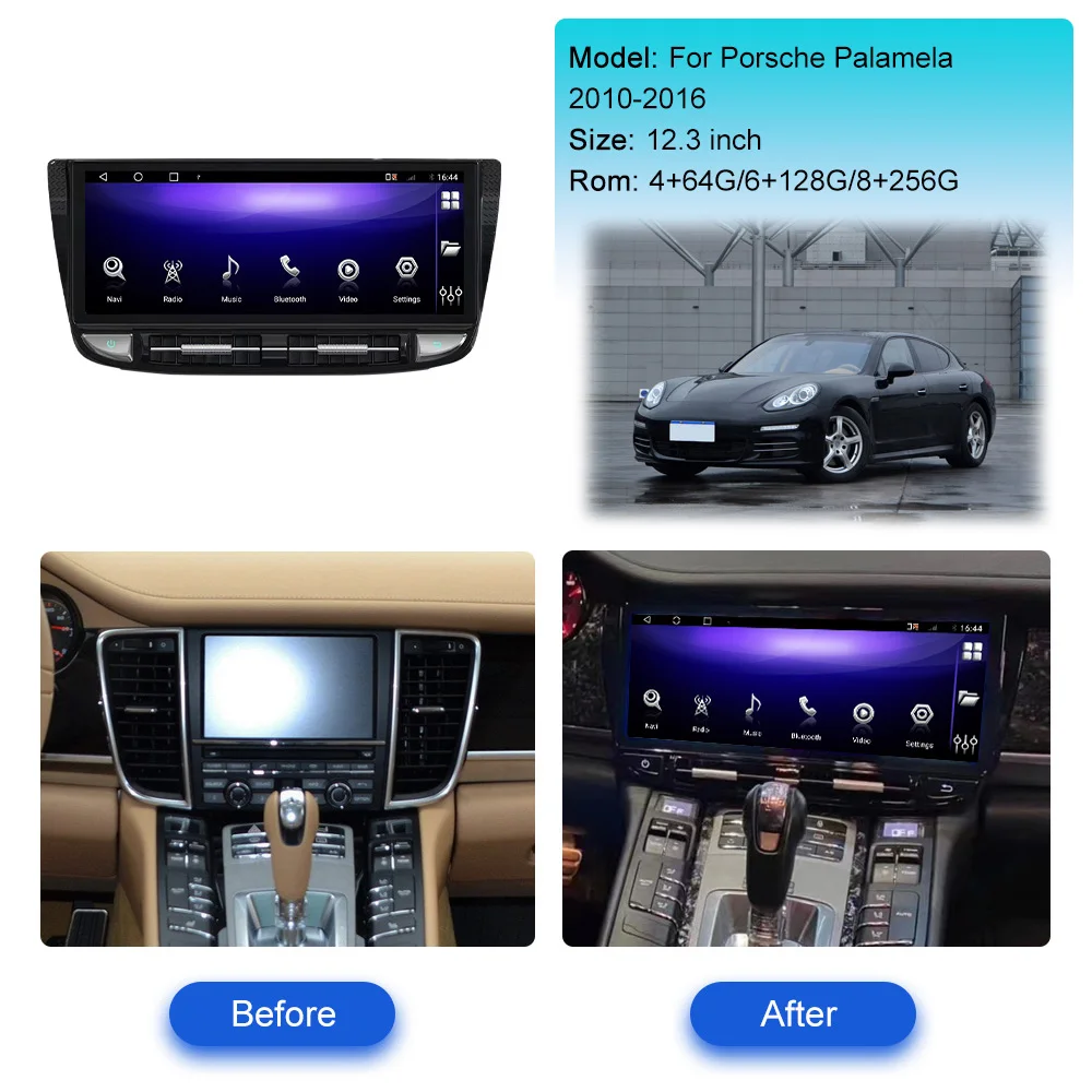 12 3 дюймов Carplay для Porsche Palamela 2010-2016 авто сенсорный экран мультимедийный плеер Android 13 GPS Navi автомобильное радио головное устройство