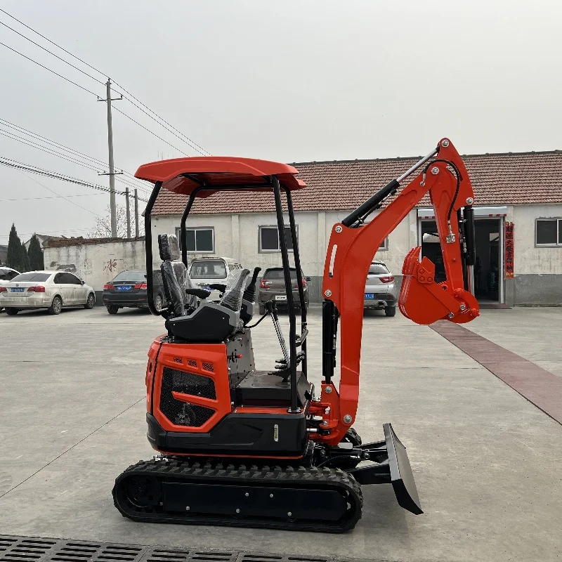 1.2 Ton Mini Crawler Excavator New Diesel Engine Mini Diggers 1 Ton With Good Running Multifunctional Condition Micro Baggers