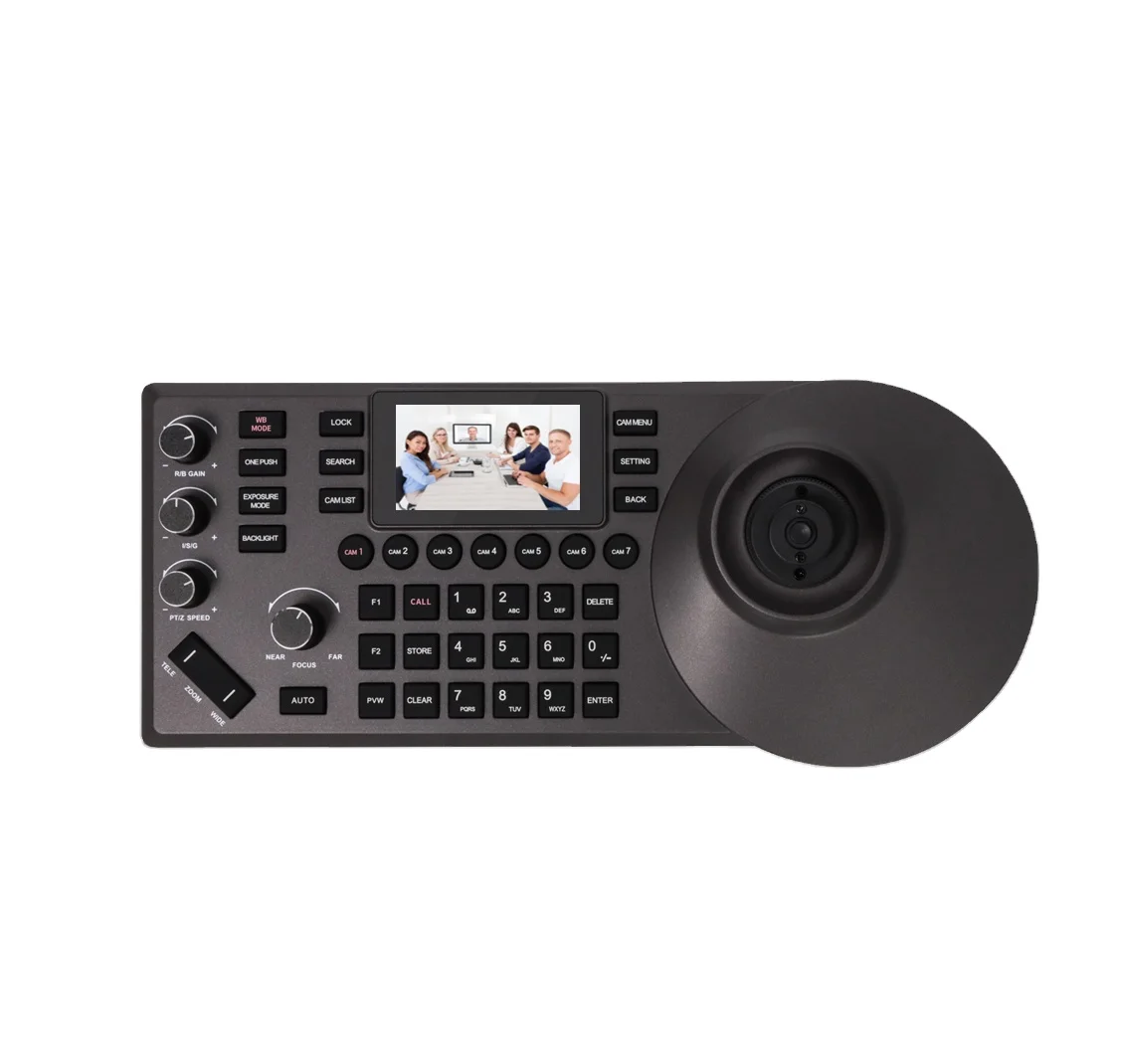 DAIPU CCU-106 NDI RS232/485/422 PTZ IP Joystick Controller for Video Live Streaming PTZ Camera