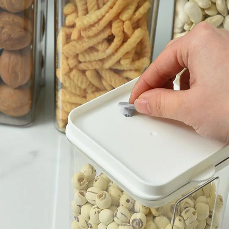 Кухонная зернистая кладовая пища чай кофе конфеты сахар пластиковая бутылка герметичный набор контейнеров банки для хранения хлопьев с крышками