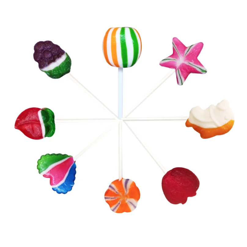 Handmade colourful many shapes & sizes high quality lollipops