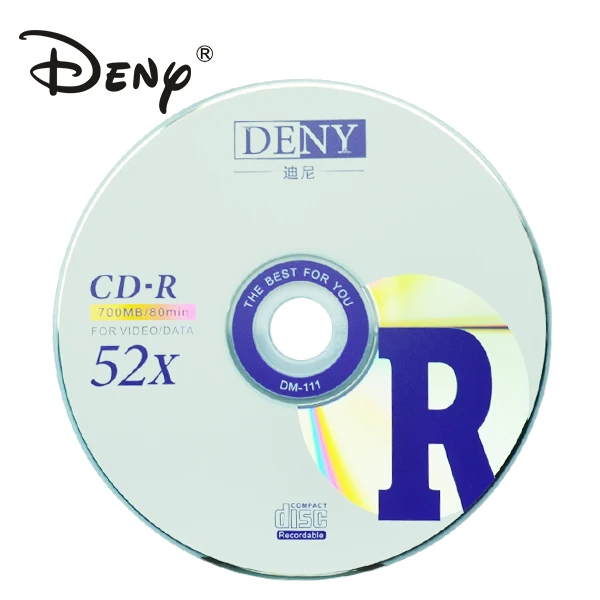 China blank 52x cd-r with printing