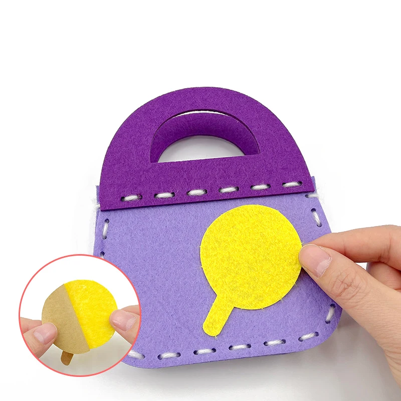 Kindergarten Cute Cartoon Handmade Sewing Toys Early Education Felt Non-woven Material Creative Animal Craft Diy Bag/