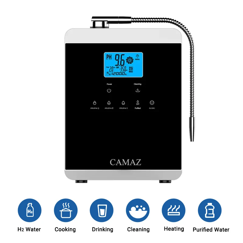 CAMAZ portable japan 11.5 ph alkaline water ionizer system electric white pure water ionizer machine