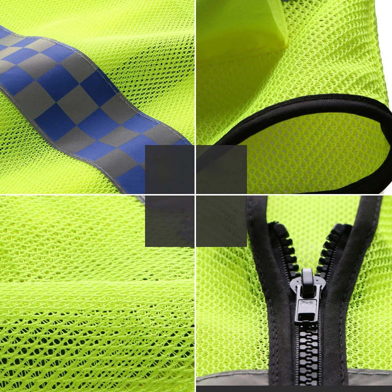 
Adjustable Reflective Vest Jacket Strip Yellow Traffic Reflective Vest Security Road Mesh Fabric For Safety Reflective Vest 