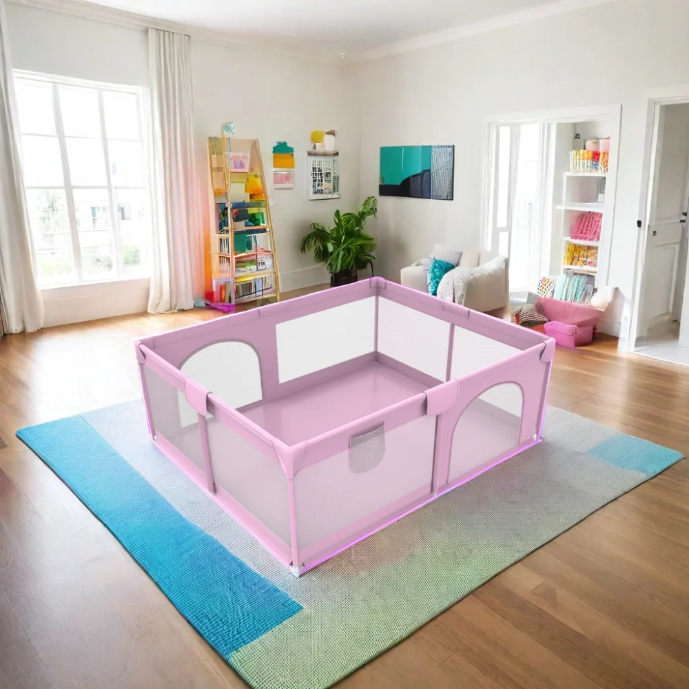 Unisex Soft Toy Baby & Toddler Indoor Guardrail Living Room Floor Anti-Fall Play Fence for Home Children