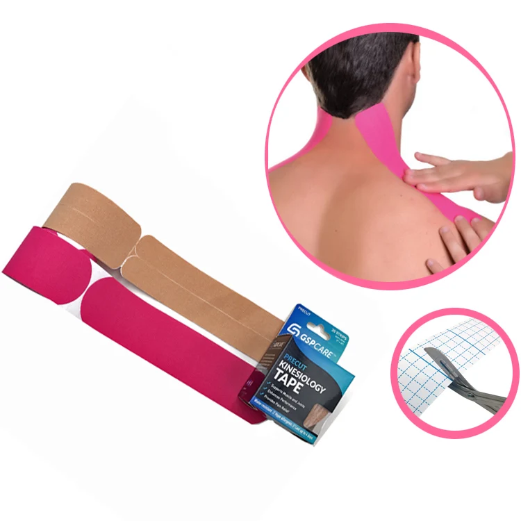 
Free Samples Low Quantity Custom Design Waterproof Hypoallergentic Kinesiology Pre-Cut Tape 