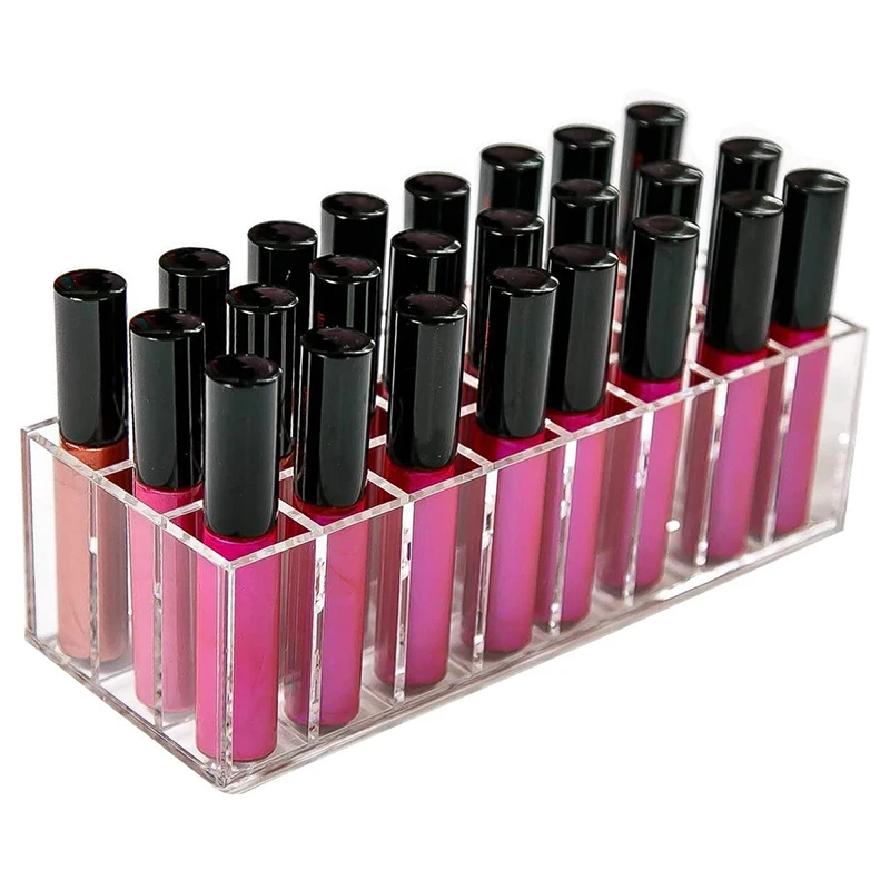 
most popular cosmetic case rack storage box acrylic high heel lipstick brush holder 