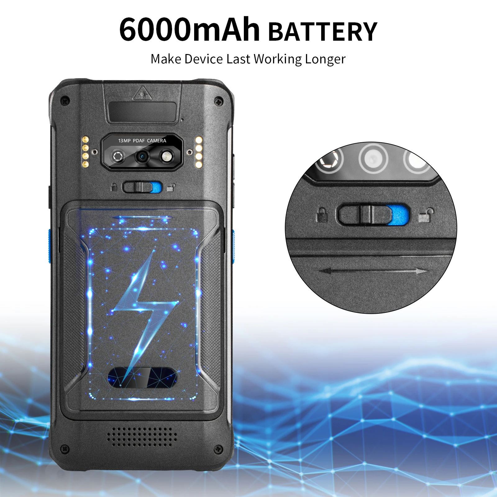 64GB+6GB Large Memory Android 10 Industrial Multi-Scenario Application Handheld Device 5.5-inch HD Full Screen Mobile Computer R