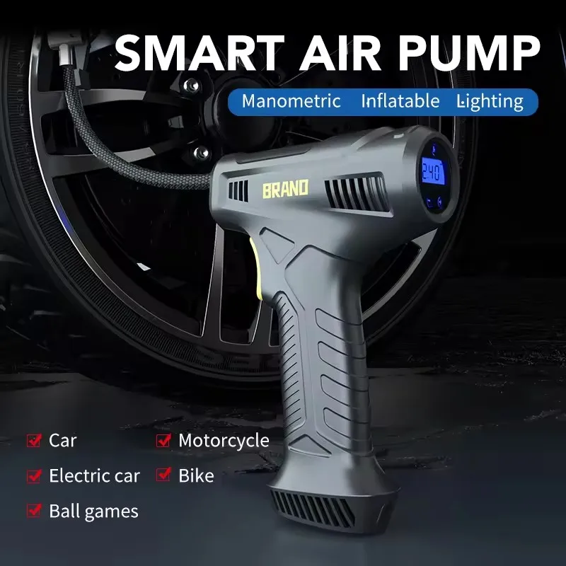 Automatic Car Tires Tyre Pump Bicycle Bike Car Air Compressor 12V Digital display wired/wireless Gun Portable Tire inflators