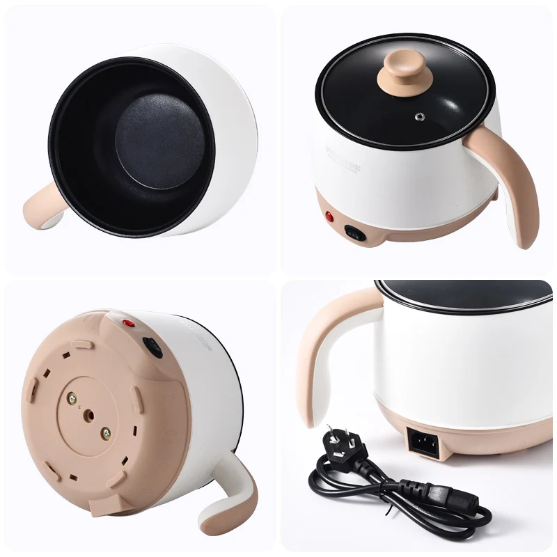 Yuedisi Multi-Function 1.5L Electric Cooking Pot Non-Stick Hot Pot Electric Skillet Cooking For Dormitory