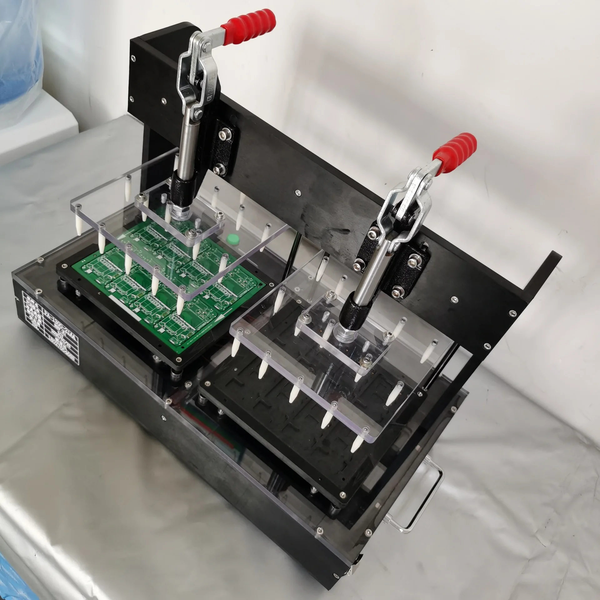 Custom PCB board functional test stand  manual test fixtures Bakelite test fixture Probe fixture