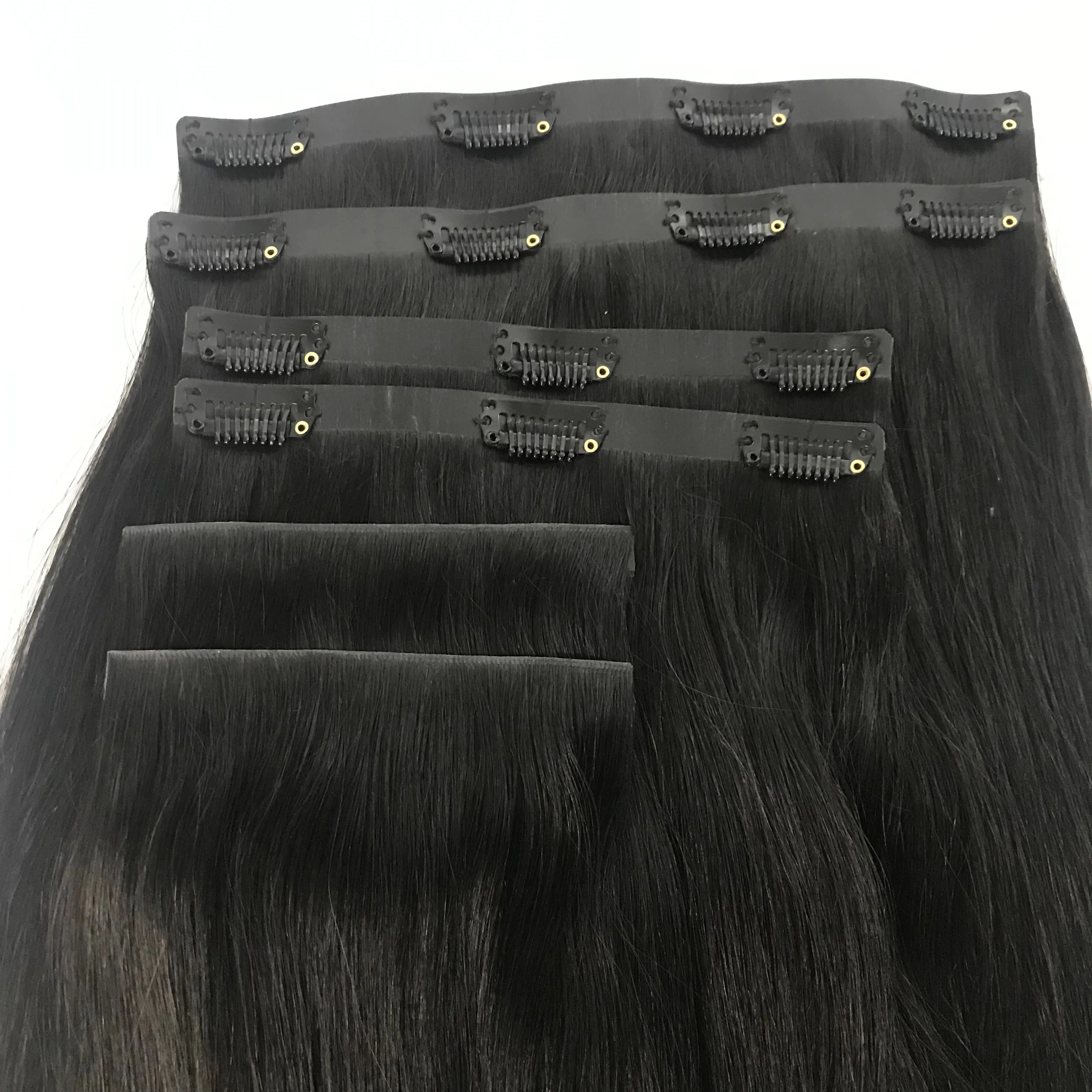 2024 New Design Invisible Clip In Hair Extension Heavy Gram 200g Available More Invisible and Can Wear On The Hairline Part