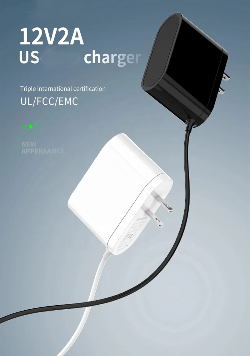 US EU AU UK Japan Korea Plug 24W Switching Power Supply AC DC Adaptor 12V 2A 24V 1A Power Adapter With UL FCC CE GS PSE KC SAA