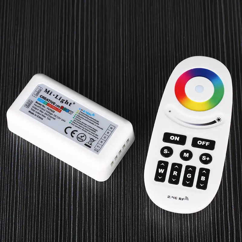 2.4G Rf Rgbw Controller Dc12-24V 6A/ch Rohs Touch Screen Remote Led Rgbw Strip Rf Control Pwm 12V 24V Led Strip Light Controller